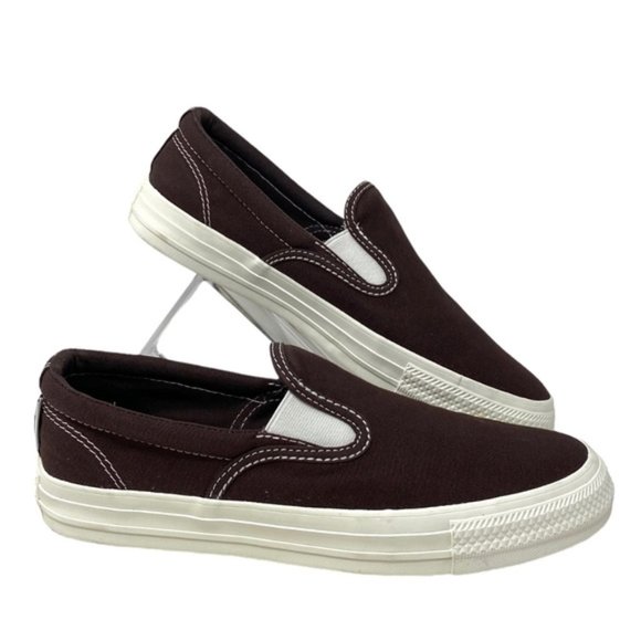 Converse Classic Slip On Low Top Canvas Brown Women's Sneakers Custom 171852C-BR - Picture 1 of 10